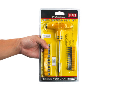 Chave Cabo T com 21 Bits (Fenda, Philips, Canhão e Torx) - JL1080 - Imagem 5