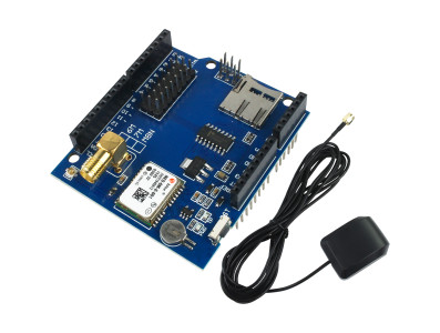 Arduino GPS Shield NEO-6M com Slot Micro SD + Antena - Imagem 1