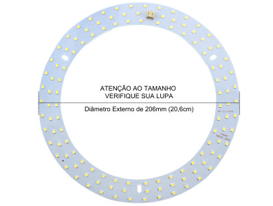 Arco com 120 Leds 30W para Lupa de Bancada - Modelo Magnifier XB-86AY 8D e 10D - Imagem 1