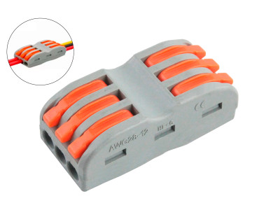 Conector Tipo Wago 3 Fios Emenda em Linha 32A 600V - Imagem 1