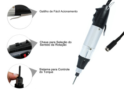 Kit Parafusadeira Elétrica 10Kgf.cm XB800C com Reverso + Fonte de Alimentação - Imagem 5