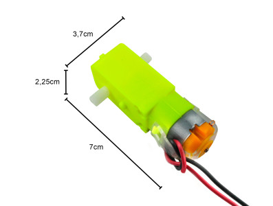 Motor com Fios Soldados e Caixa de Redução 120:1 80RPM - Imagem 3