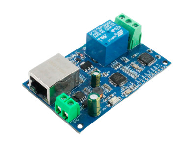 Módulo Relé Ethernet Modbus TCP/IP X1 1 Canal com STM32 e RJ45 - Imagem 1