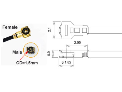 Cabo Pigtail IPX4 (U.FL4 / I-PEX4 / MHF4 / UMCC4) - Imagem 6