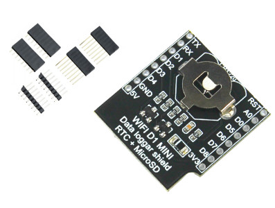 Shield Data Logger com RTC DS1307 para Wemos D1 Mini - Imagem 1