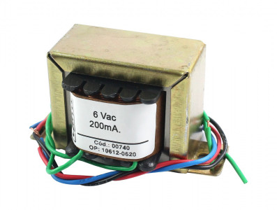 Transformador / Trafo 6V / 200mA (BIVOLT) - Uso Geral - Imagem 1