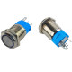 Pulsador Push Button 16mm em AlumÃ­nio com LED Azul -com trava - Thumb 3