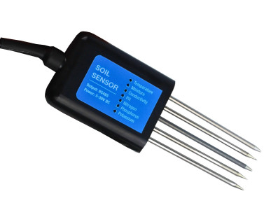 Sensor Umidade, Temperatura do Solo, PH, FÃ³sforo, PotÃ¡ssio e Condutividade NPKPHCTH-S RS485 - Imagem 1