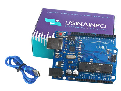 Placa Uno R3 + Cabo USB para Arduino - Imagem 4