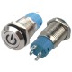 Interruptor Pulsador 12mm NA LED Azul 3-6VDC em Aço Inox Impermeável com Símbolo MC014 - Thumb 2