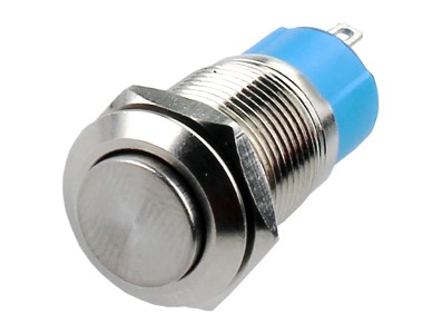 Interruptor Pulsador 12mm NA em Aço Inox Impermeável MD148 Sobreposto - Imagem 1