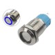 Interruptor Pulsador 12mm com Trava LED Azul 3-6VDC em Aço Inox Impermeável MC064 - Thumb 1