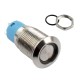 Interruptor Pulsador 12mm com Trava LED Azul 3-6VDC em Aço Inox Impermeável MC064 - Thumb 3