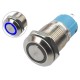 Interruptor Pulsador 12mm NA LED Azul 3-6VDC em Aço Inox Impermeável MC074 - Thumb 1