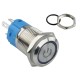 Interruptor Pulsador 16mm LED Azul 3-6VDC em Aço Inox Impermeável com Símbolo MC234 - Thumb 3