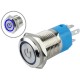 Interruptor Pulsador 16mm LED Azul 3-6VDC em Aço Inox Impermeável com Símbolo MC234 - Thumb 1