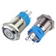 Interruptor Pulsador 16mm LED Azul 3-6VDC em Aço Inox Impermeável com Símbolo MC234 - Thumb 2