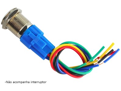 Conector Soquete 5 Fios para Interruptor Pulsador 16mm - Imagem 2