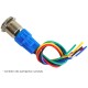 Interruptor Pulsador 16mm LED Azul 3-6VDC em Aço Inox Impermeável com Símbolo MC234 - Thumb 6