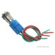 Interruptor Pulsador 12mm com Trava LED Azul 12-24VDC em Aço Inox Impermeável com Símbolo MC144 - Thumb 6