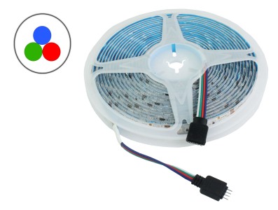 Fita de Led 12V RGB SMD5050 IP65 300 Leds 5 Metros Impermeável - Imagem 1