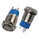 Interruptor com Travamento 16mm LED Azul 3-6VDC em Aço Inox Impermeável MC284 - Thumb 2