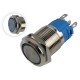 Interruptor com Travamento 16mm LED Azul 3-6VDC em Aço Inox Impermeável MC284 - Thumb 1