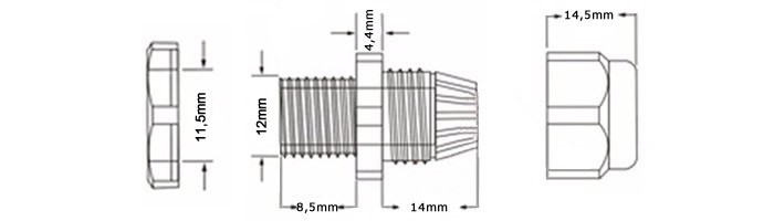 Prensa Cabo PG7 IP67 para Condutor de 3.5 a 6mm - [1033706]