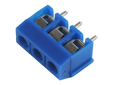 Conector Borne KRE 10mm 3 Vias Azul - Kit com 5 unidades - Imagem 1