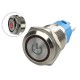 Interruptor com Travamento 16mm LED Vermelho 3-6VDC em Aço Inox Impermeável com Símbolo MC221 - Thumb 1