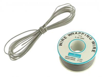 Fio Wire Wrap 30AWG Cinza - Venda por Metro - Imagem 1