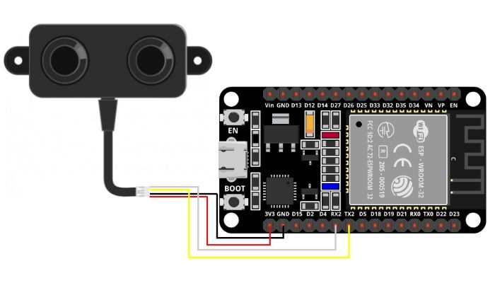 Conexão Sensor de Distância a Prova D'água com ESP32 - [1034036]