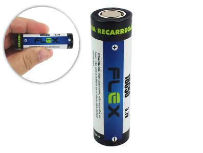 Bateria 18650 Recarregavel 3.7V 2600mAh - Flat-top - Imagem 1