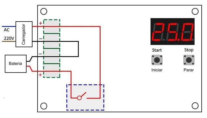 Esquemático simplificado Módulo de Controle de Carga XH-M604 - [1034208]