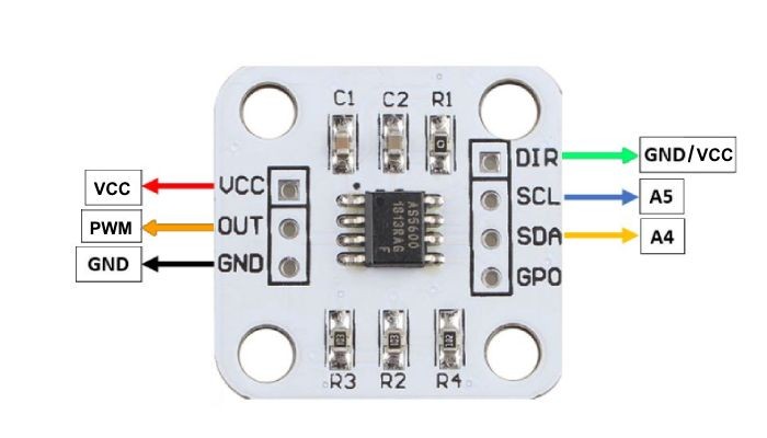 Pinos de Conexão Sensor AS5600 - [1034209]