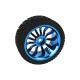 Roda 66x26mm Azul Pneu de Borracha para Carrinho robótico - ND043 - Thumb 2