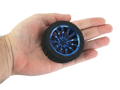 Roda 66x26mm Azul Pneu de Borracha para Carrinho robótico - ND043 - Imagem 5