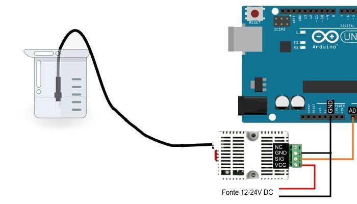 Exemplo Ligação Módulo de TDS Sensor de Condutividade da água com eletrodo Analógico 0-5V com Arduino - [1034258]