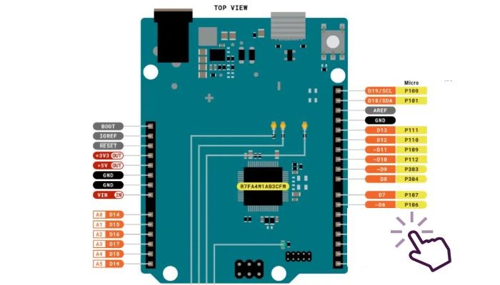 Pinos de Conexão Arduino Uno R4 Minima - [1034285]