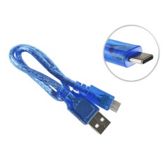 Cabo USB-C Blindado 30 cm para Arduino e ESP32