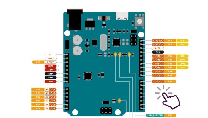 Pinos de Conexão Arduino Uno  R3 SMD USB tipo C - [1034363]