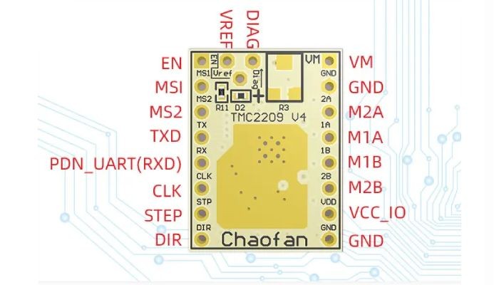 Pinout / Pinos de Conexão Driver TMC2209 - [1034595]