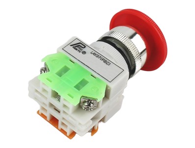 Botão de Emergência com Trava 660V 10A Cogumelo 22mm NA e NF -  LAY37 - Imagem 2