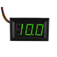 Voltímetro Digital 3 Dígitos LED 0 a 30VDC - Verde