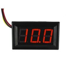 Voltímetro Digital 3 Dígitos LED 0 a 30VDC - Vermelho