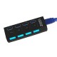 Hub USB 2.0 4 Portas com Interruptor ON/OFF Individual e Led Indicador  - Thumb 1