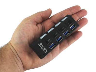 Hub USB 2.0 4 Portas com Interruptor ON/OFF Individual e Led Indicador  - Imagem 4