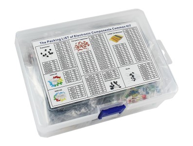 Kit de Componentes Eletrônicos 1450 Peças - Resistores, Diodos, Capacitores, Transistores e Leds - Imagem 1