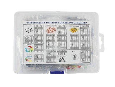 Kit de Componentes Eletrônicos 1450 Peças - Resistores, Diodos, Capacitores, Transistores e Leds - Imagem 2