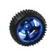 Roda 85x38mm Azul Off-Road de Borracha para Carrinho robótico - ND031 - Thumb 2